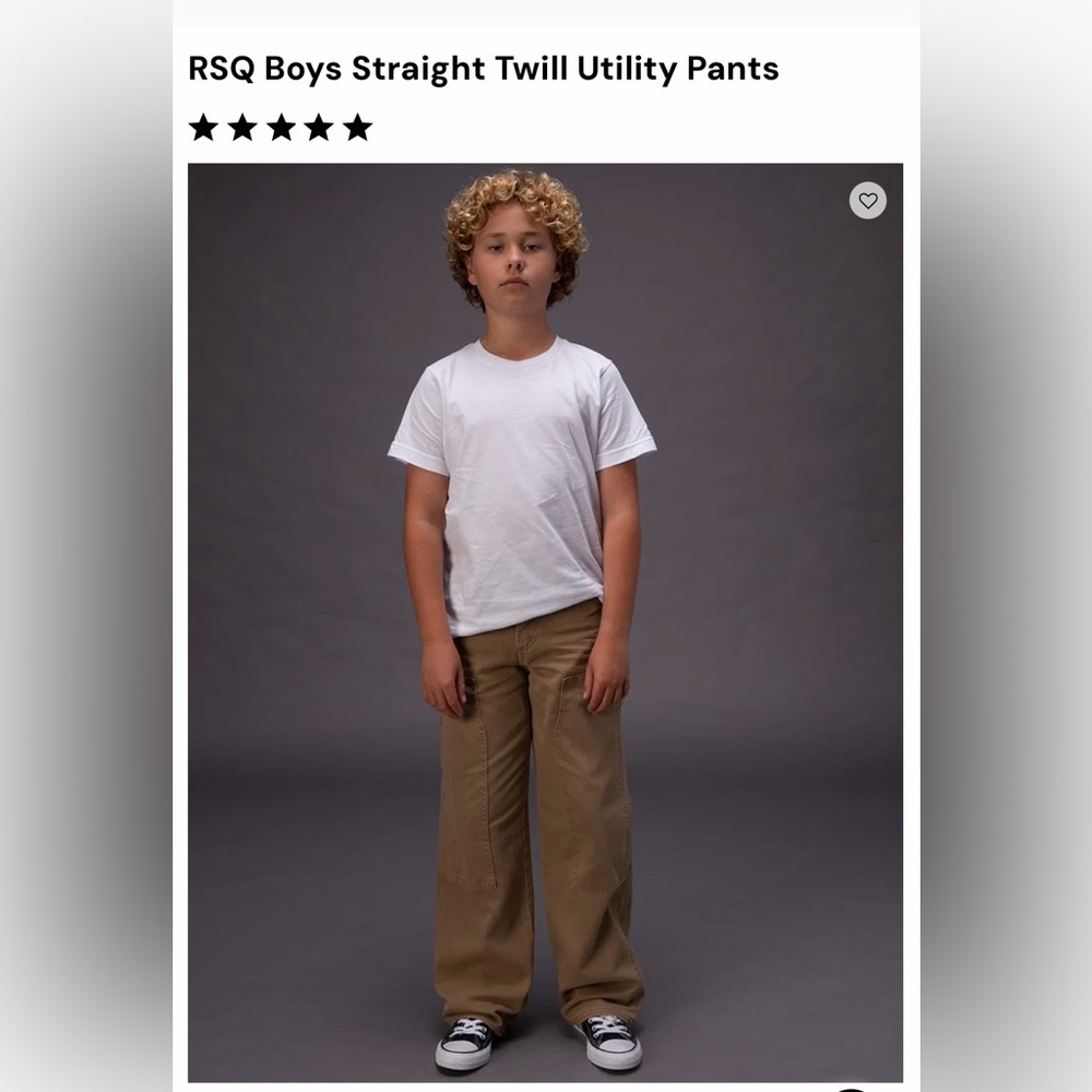 RSQ Boys Straight Twill Utility Pants
